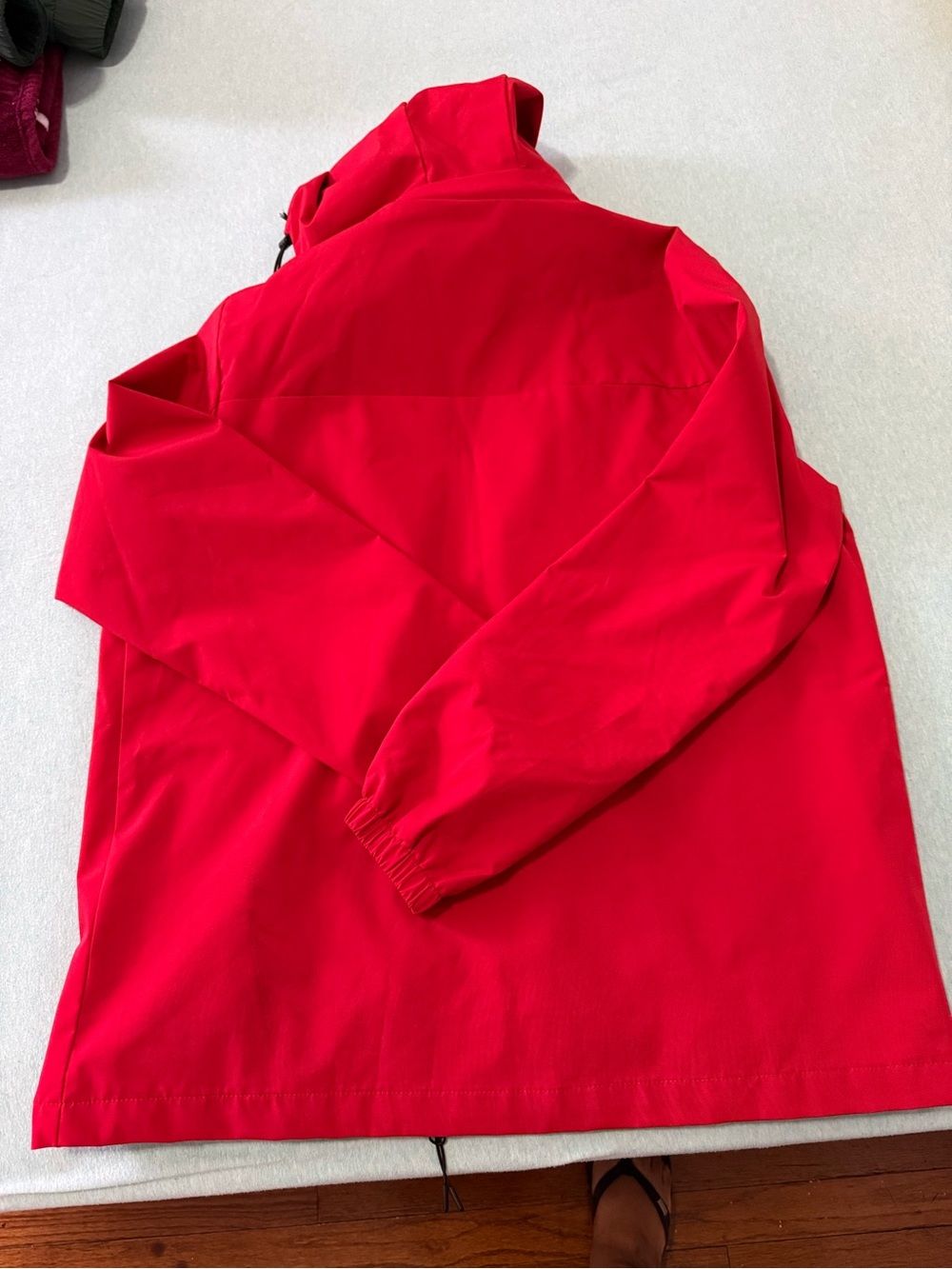 Bright Red Hooded Jacket
